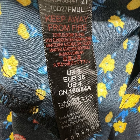 TOPSHOP Hoodie Sweatshirt Hybrid Floral Lace Asymmetrical Hem MIDI Dress Size 4 - Picture 14 of 14